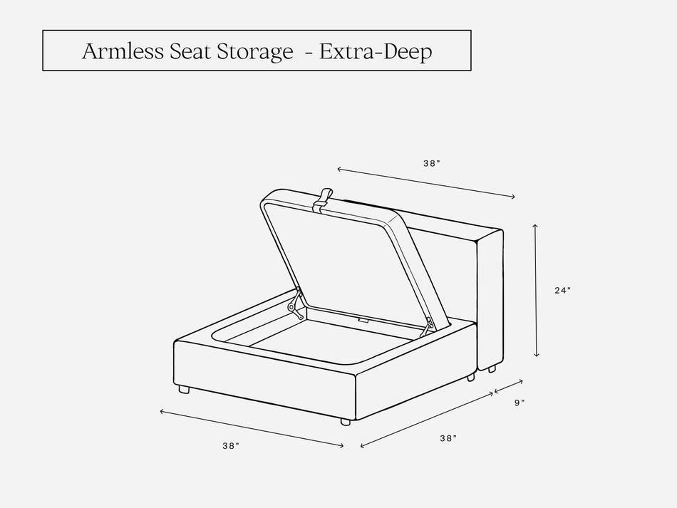 Armless Seat (Storage) - 7th Avenue