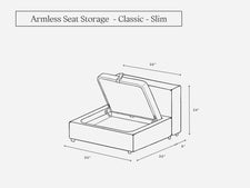Armless Seat Storage Add - On - 7th Avenue