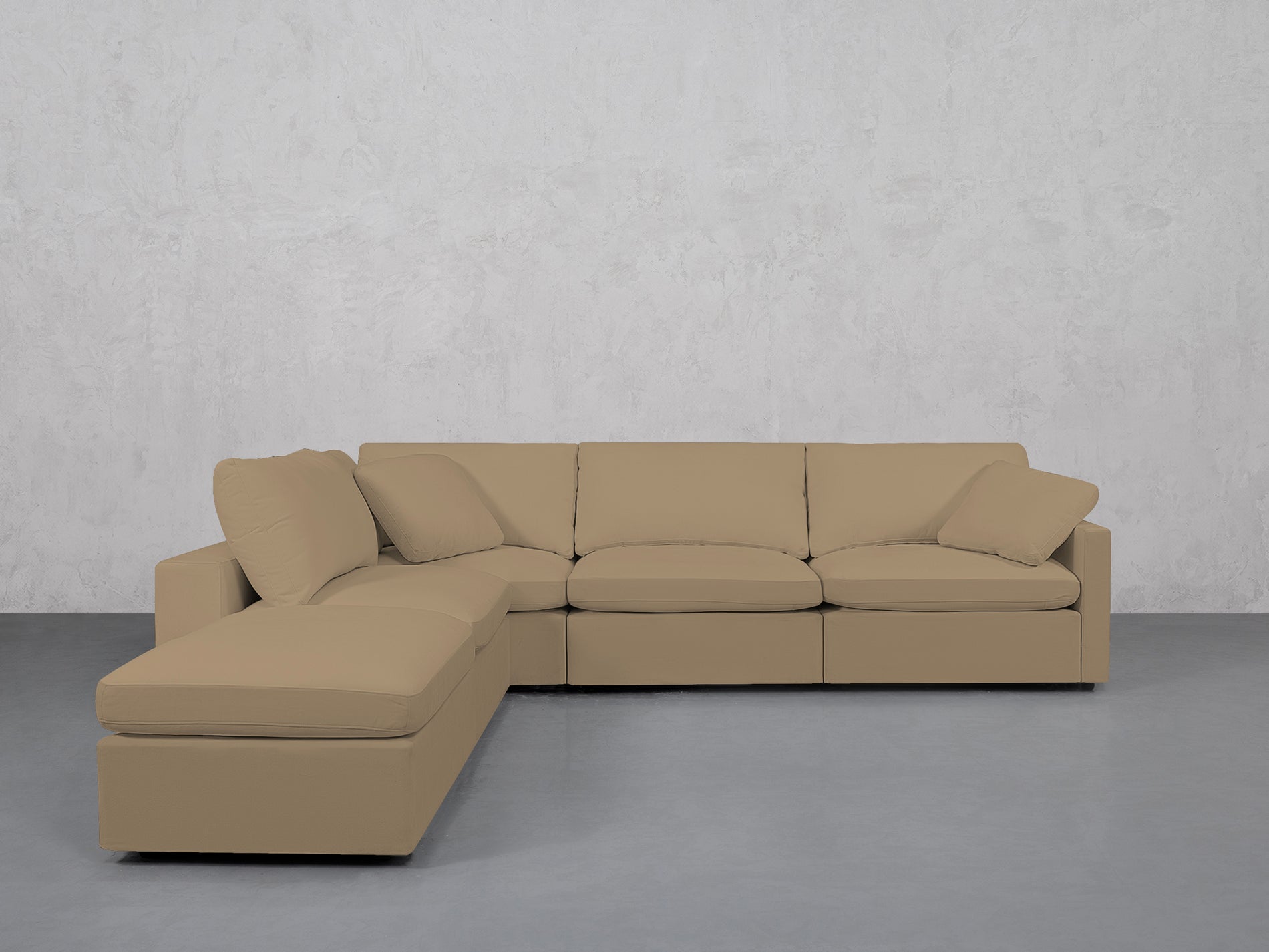 5-Seat Modular Corner Lounger Sectional (Thin Arms)