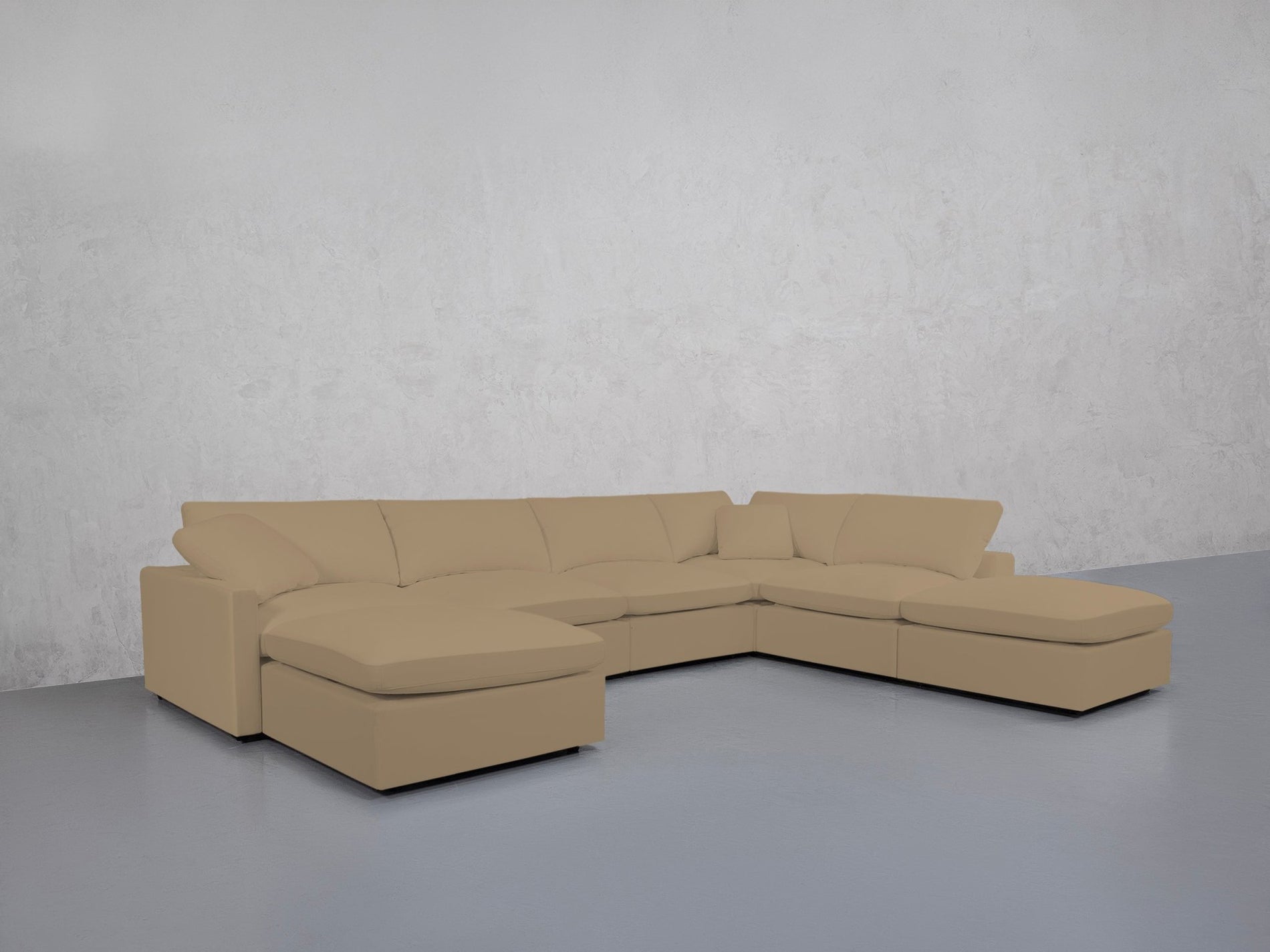 7-Seat Modular Chaise Corner Right Lounger Sectional (Thin Arm)