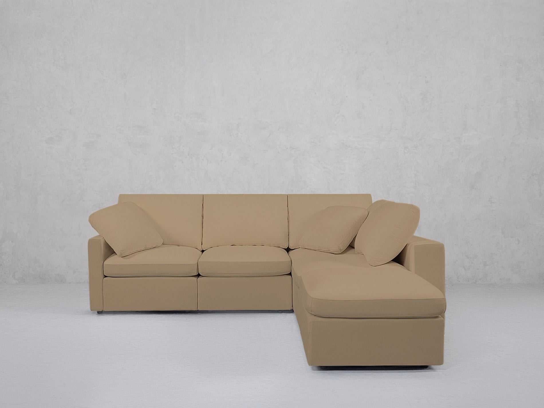5-Seat Modular Corner Right Lounger Sectional (Thin Arms)