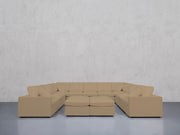 9-Seat Modular U-Sectional with Double Ottoman (Thin Arms)