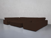 9-Seat Modular U-Sectional with Double Ottoman (Thin Arms)