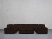 9-Seat Modular U-Sectional with Double Ottoman (Thin Arms)