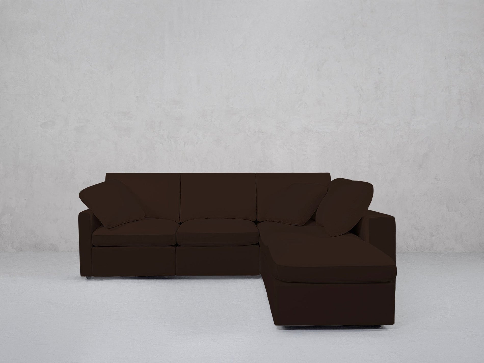 5-Seat Modular Corner Right Lounger Sectional (Thin Arms)