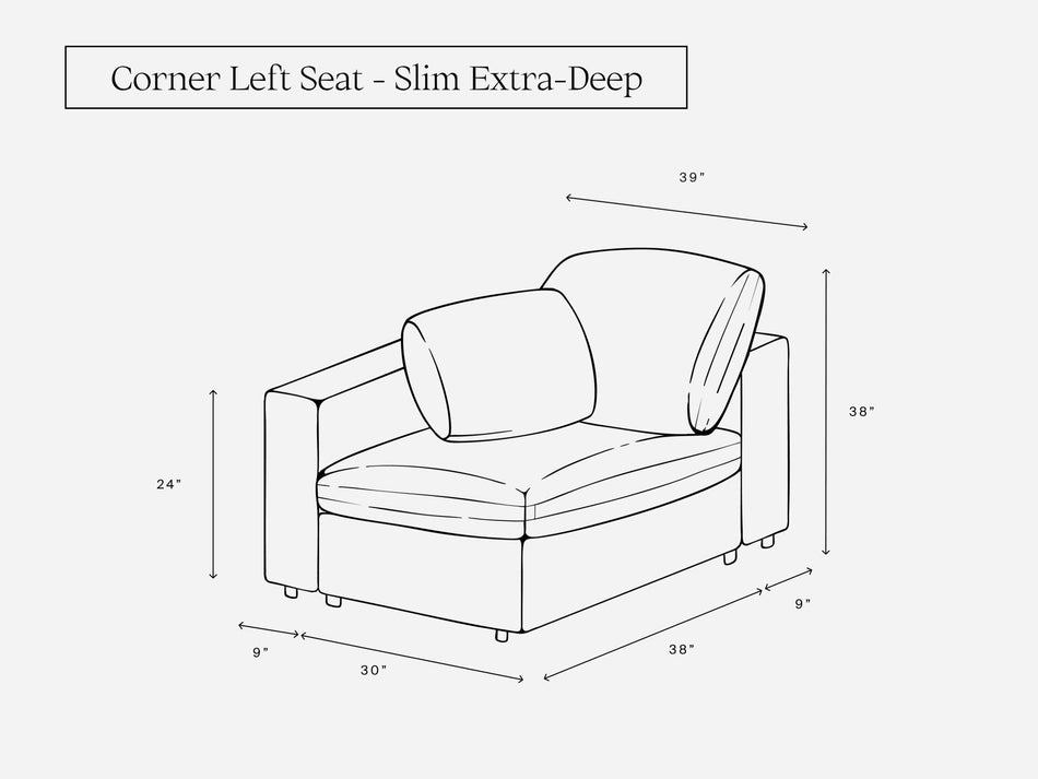 Corner Left Seat (Slim) - 7th Avenue