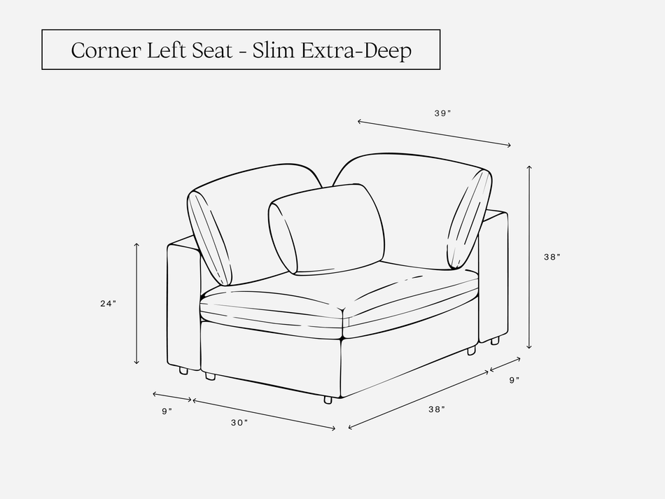 Corner Left Seat (Slim) - 7th Avenue