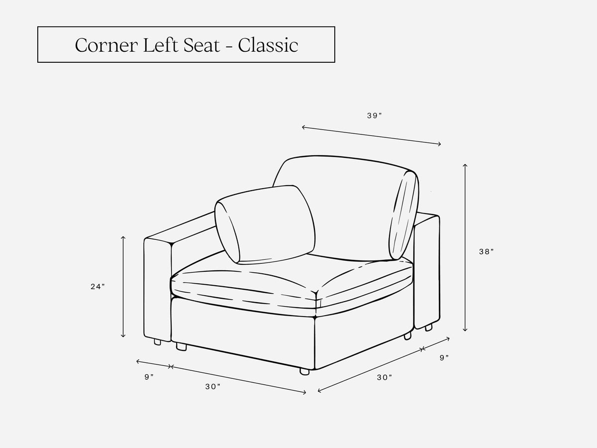 Corner Left Seat (Slim) - 7th Avenue
