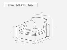 Corner Left Seat (Slim) - 7th Avenue