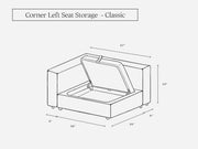 Corner Left Seat (Storage) - 7th Avenue