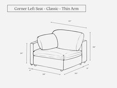 Corner Left Seat (Thin Arm)