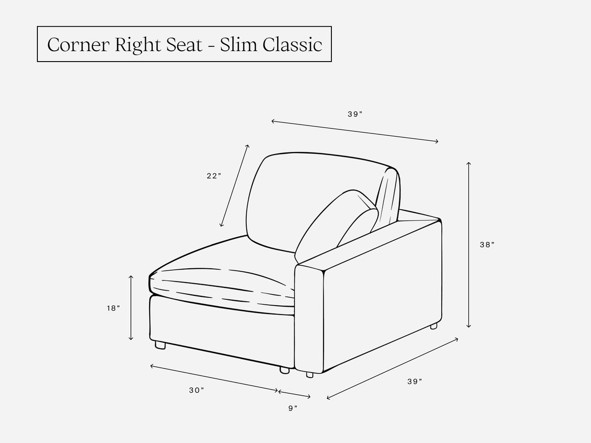 Corner Right Seat (Slim) - 7th Avenue