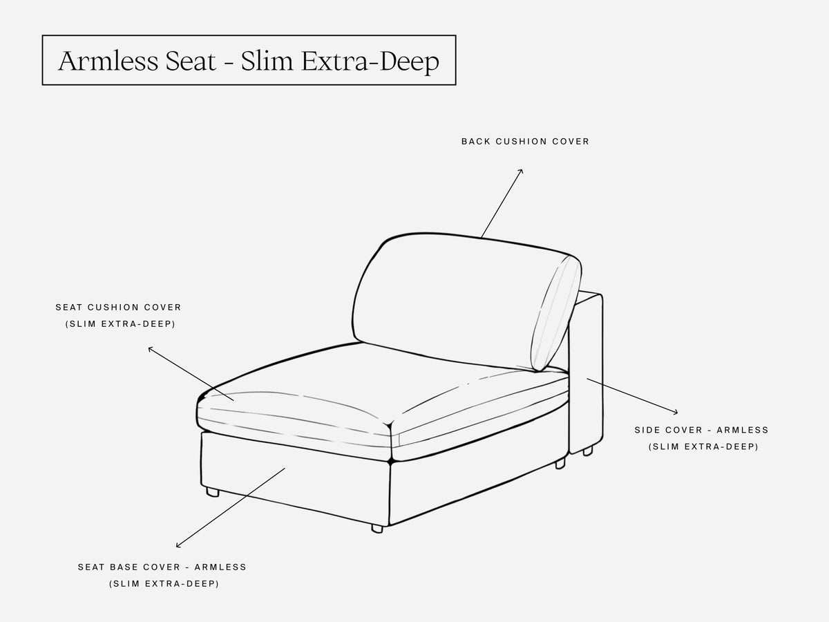 Cover Set - Armless Seat (Slim) - 7th Avenue