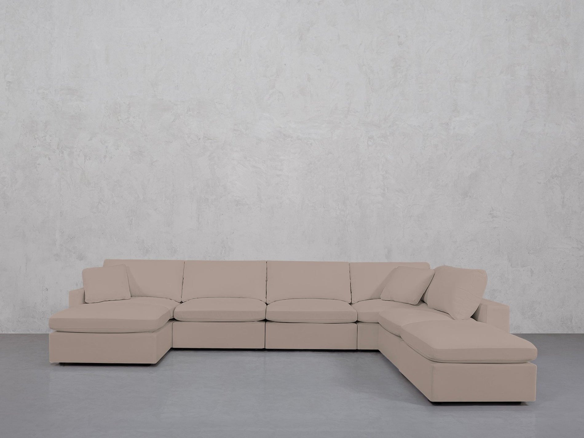 7-Seat Modular Chaise Corner Right Lounger Sectional (Thin Arm)