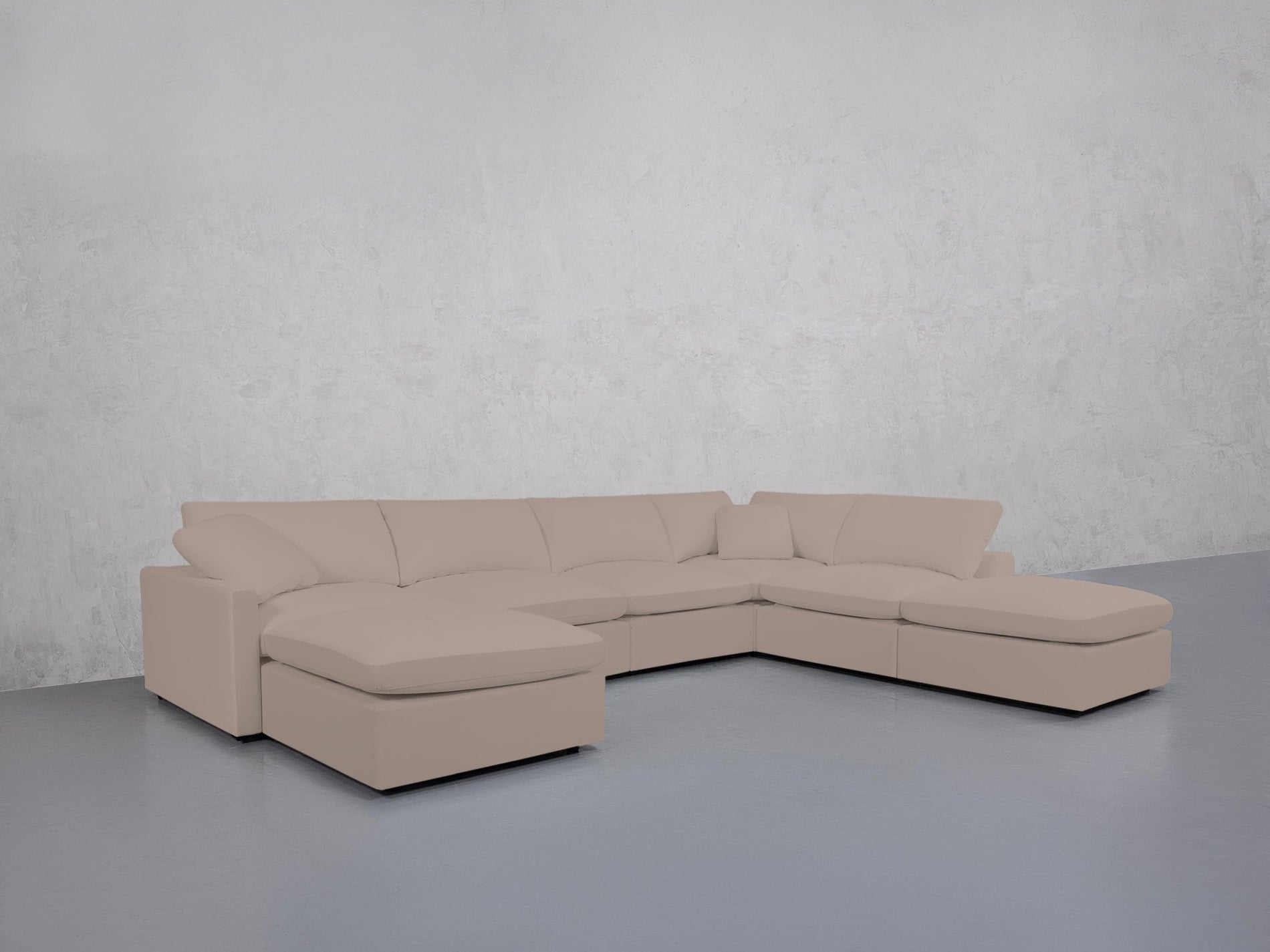 7-Seat Modular Chaise Corner Right Lounger Sectional (Thin Arm)