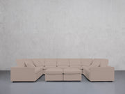 9-Seat Modular U-Sectional with Double Ottoman (Thin Arms)