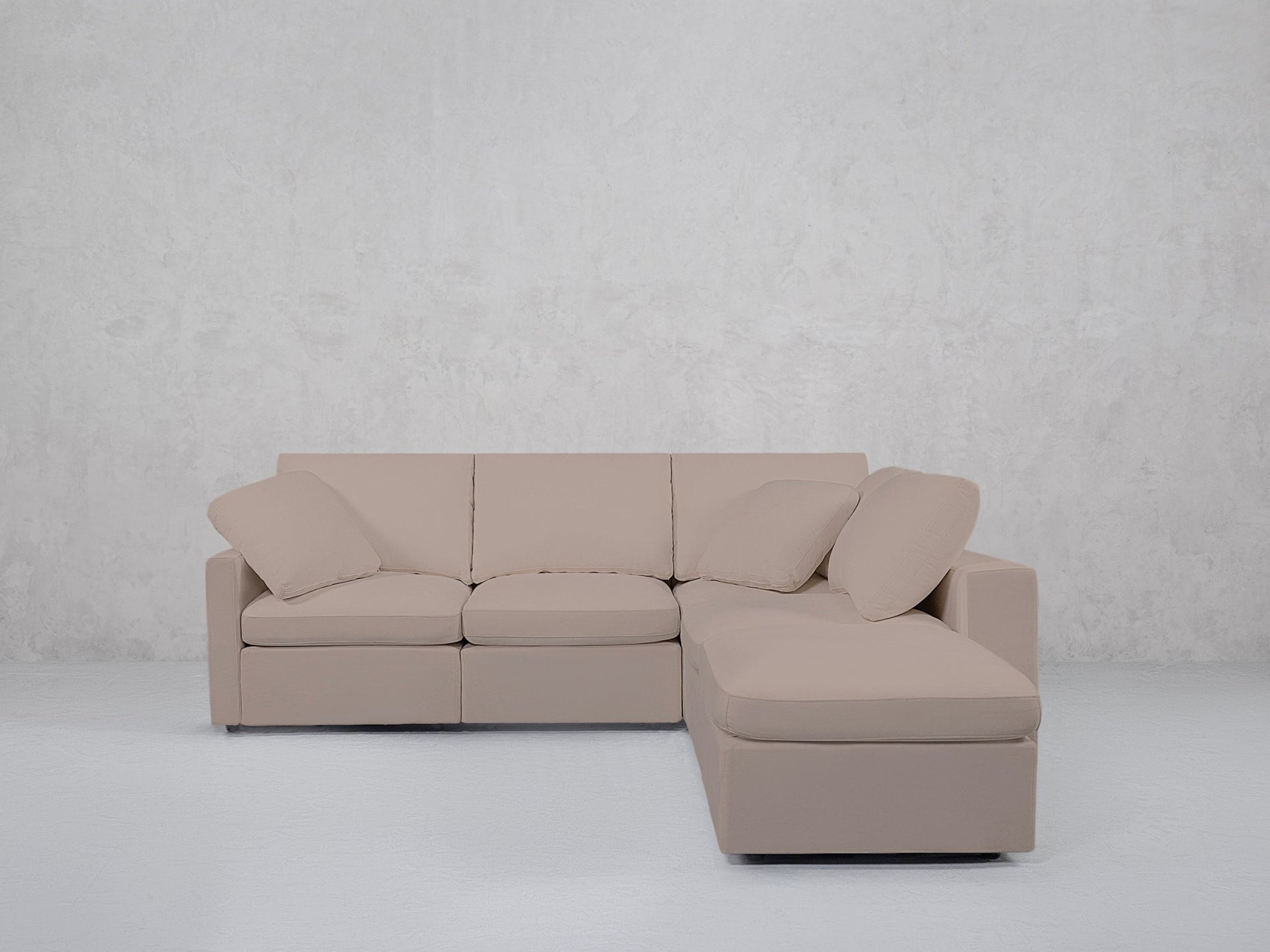 5-Seat Modular Corner Right Lounger Sectional (Thin Arms)