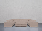 9-Seat Modular U-Sectional with Double Ottoman (Thin Arms)
