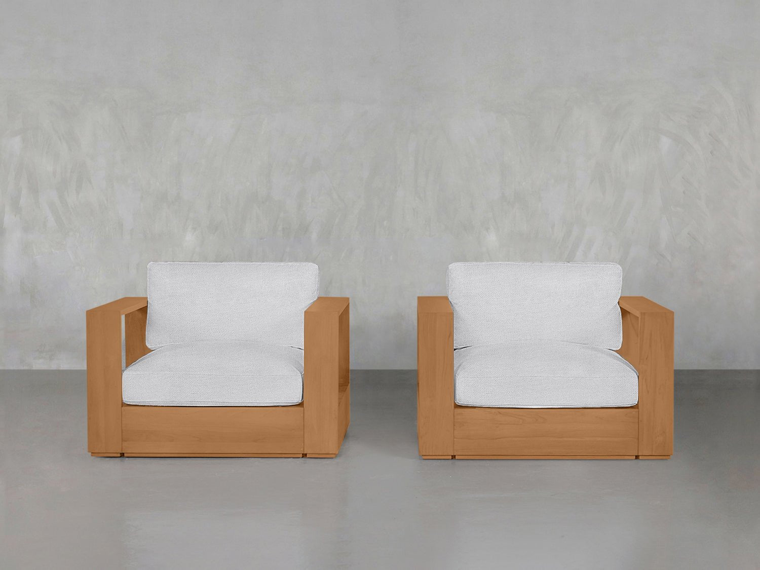Double Armchairs Teak Outdoor - 7th Avenue