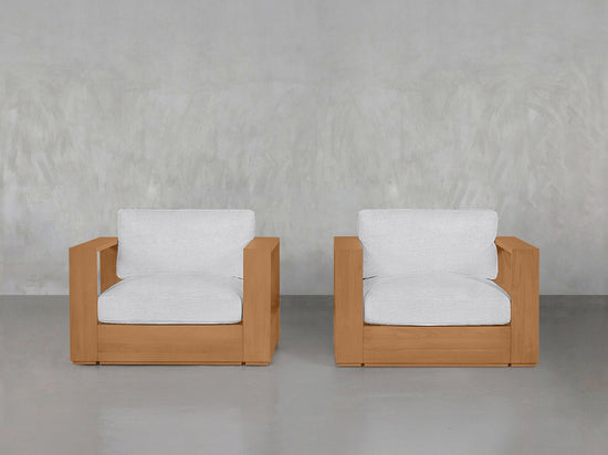 Double Armchairs Teak Outdoor - 7th Avenue