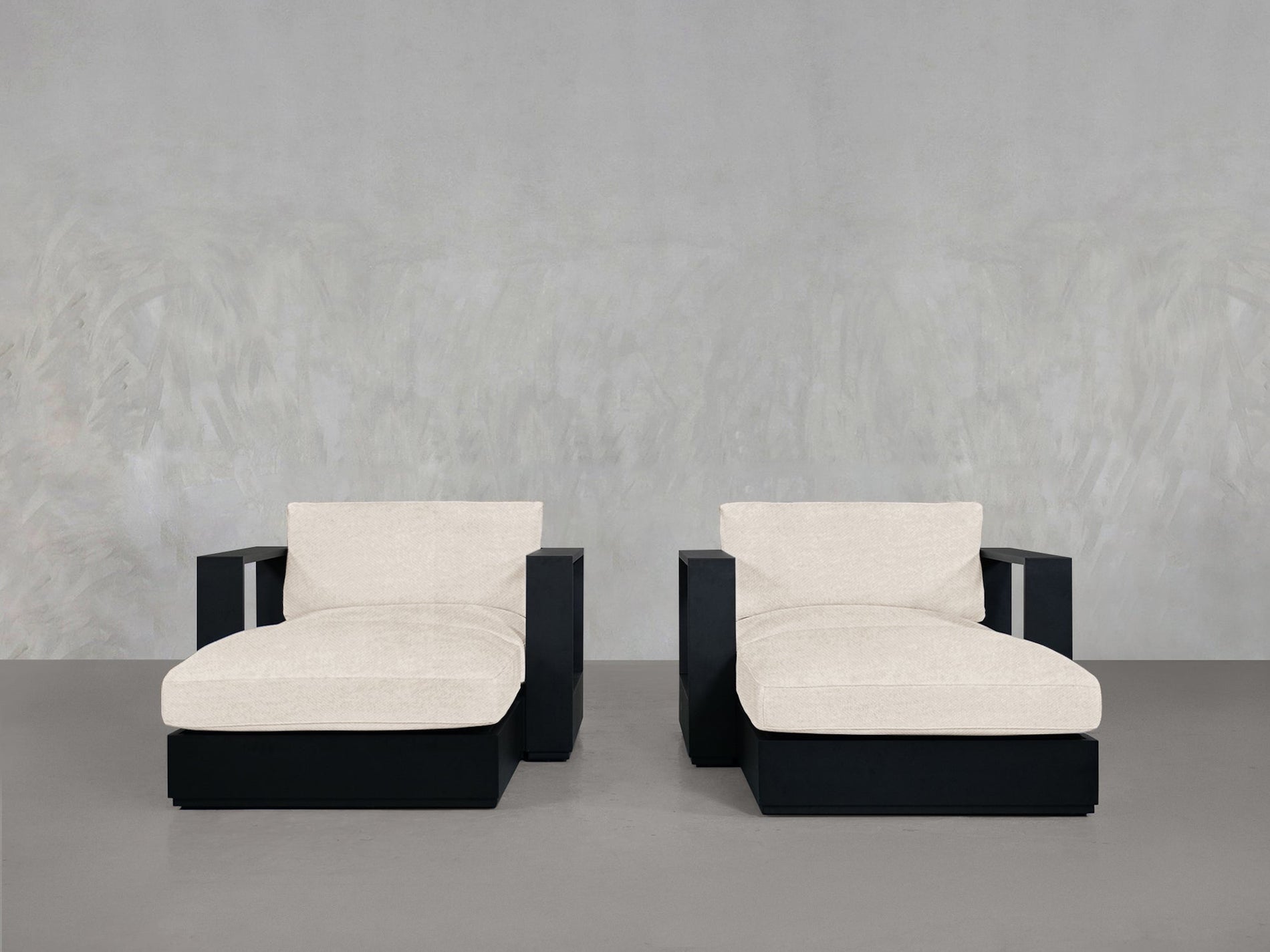 Double Armchairs with Ottoman Aluminum Outdoor - 7th Avenue