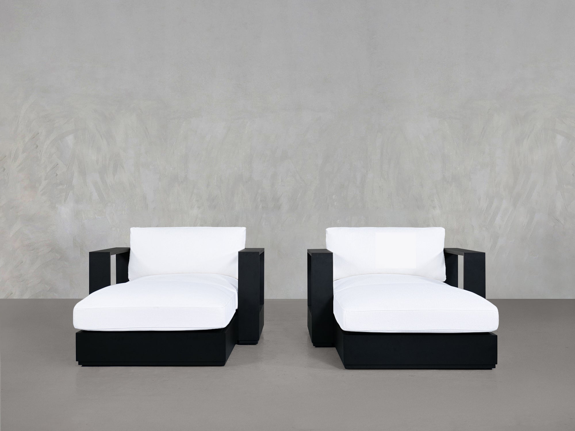 Double Armchairs with Ottoman Aluminum Outdoor - 7th Avenue