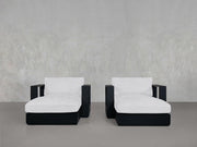 Double Armchairs with Ottoman Aluminum Outdoor - 7th Avenue
