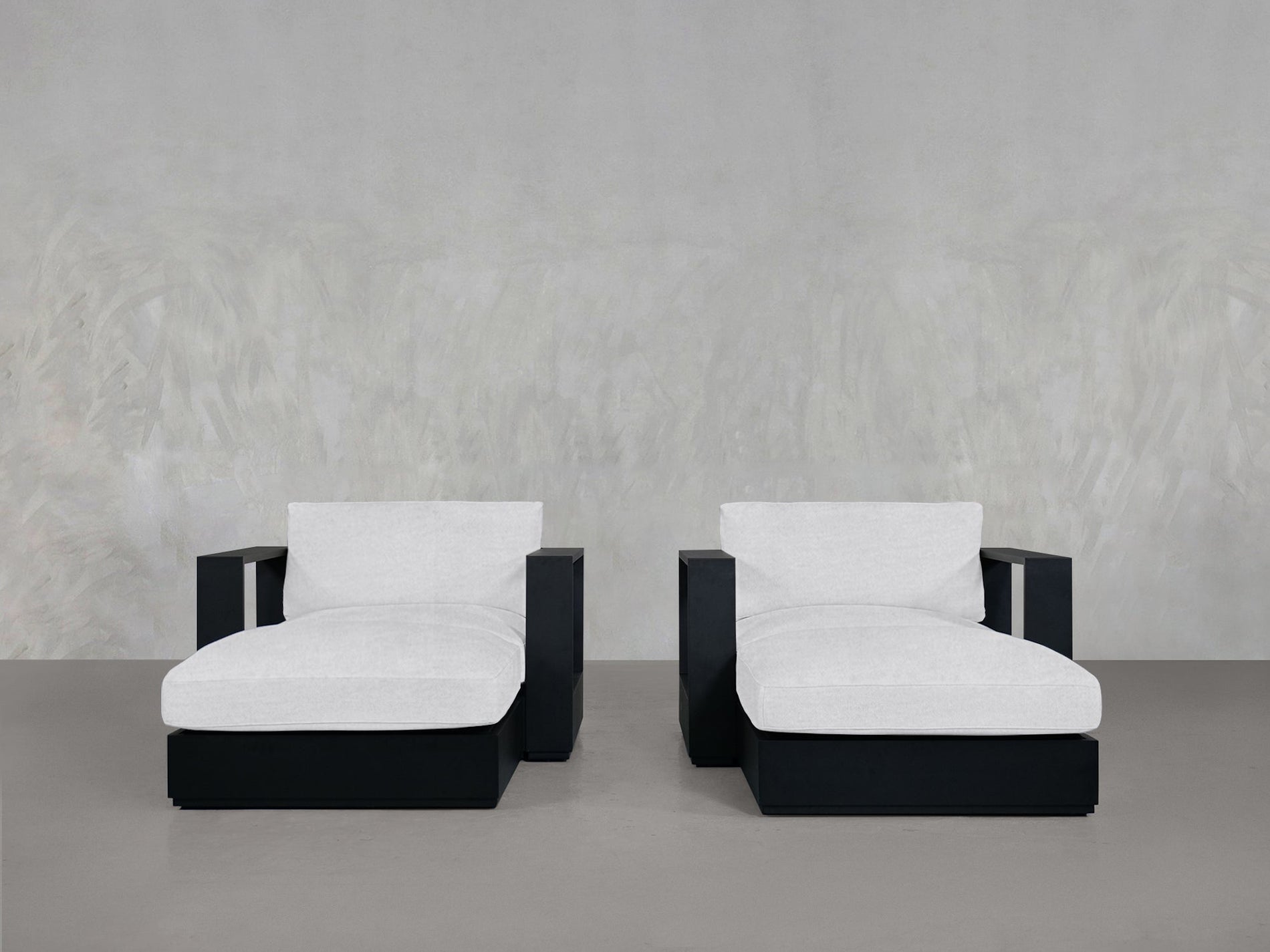 Double Armchairs with Ottoman Aluminum Outdoor - 7th Avenue