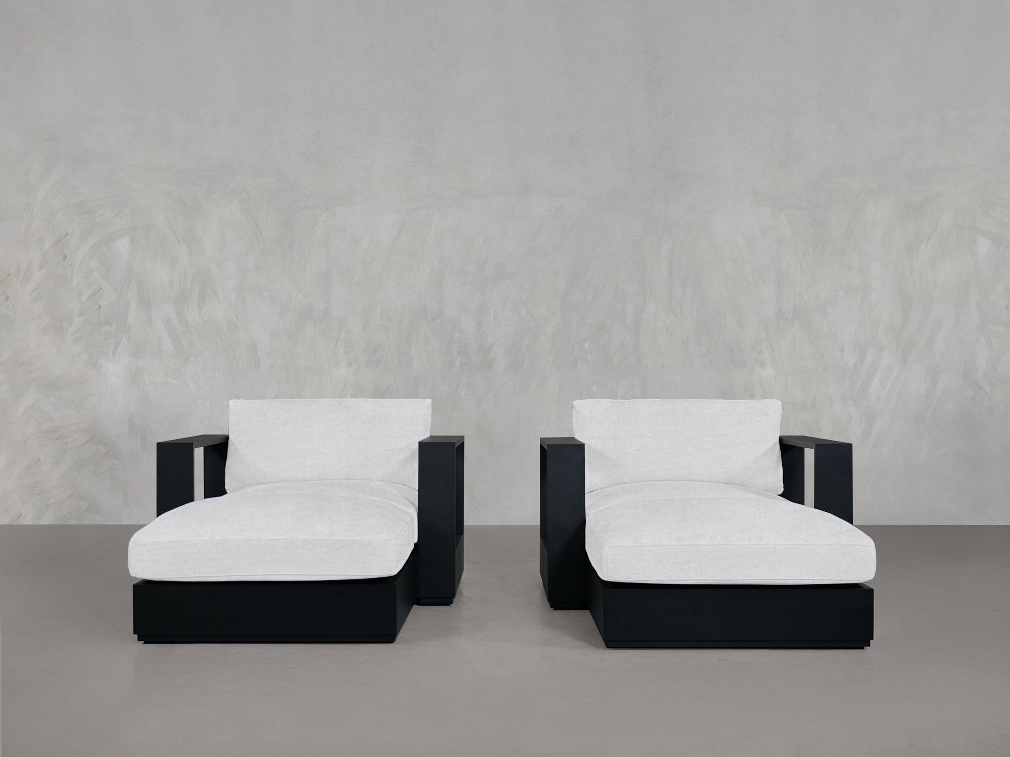 Double Armchairs with Ottoman Aluminum Outdoor - 7th Avenue