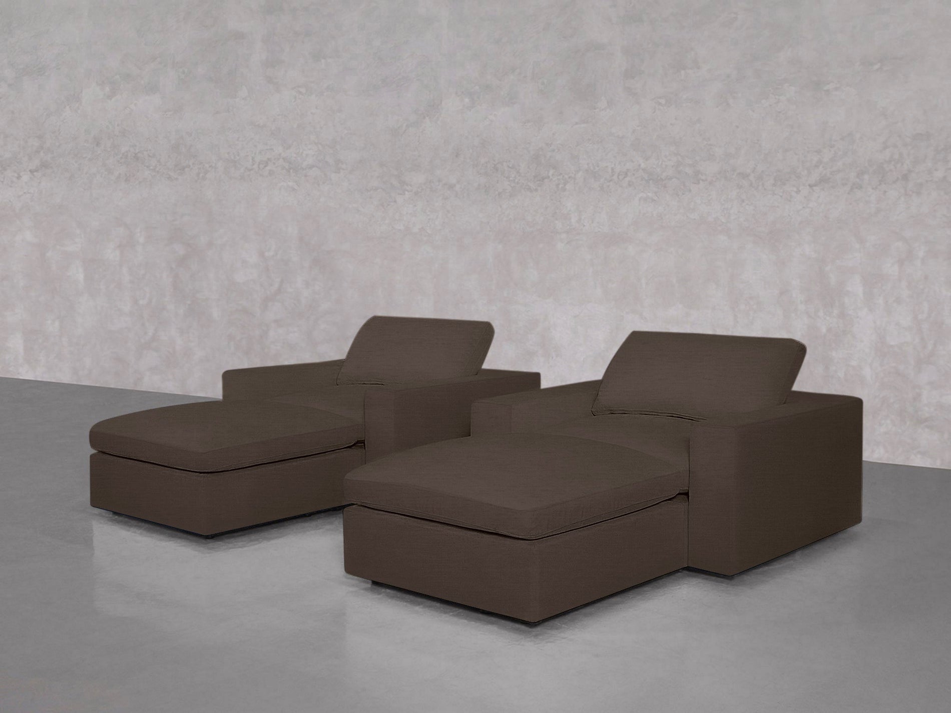 Double Armchairs with Ottomans - 7th Avenue