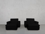 Double Armchairs with Ottomans - 7th Avenue