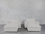 Double Armchairs with Ottomans