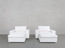 Double Armchairs with Ottomans - 7th Avenue