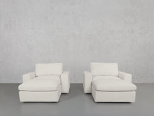 Double Armchairs with Ottomans - 7th Avenue