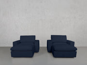 Double Armchairs with Ottomans - 7th Avenue