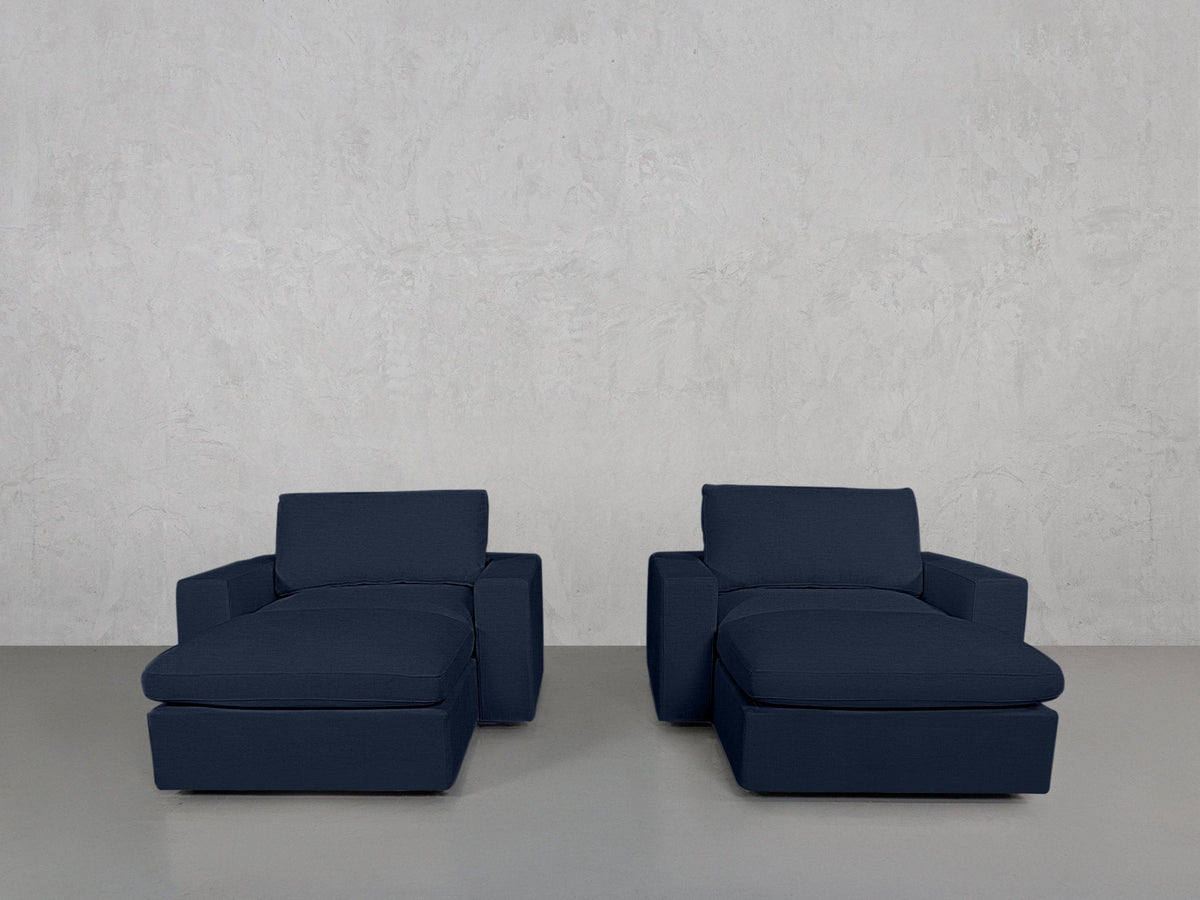 Double Armchairs with Ottomans - 7th Avenue
