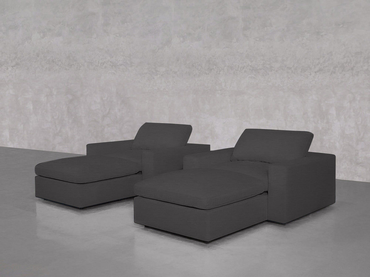 Double Armchairs with Ottomans - 7th Avenue