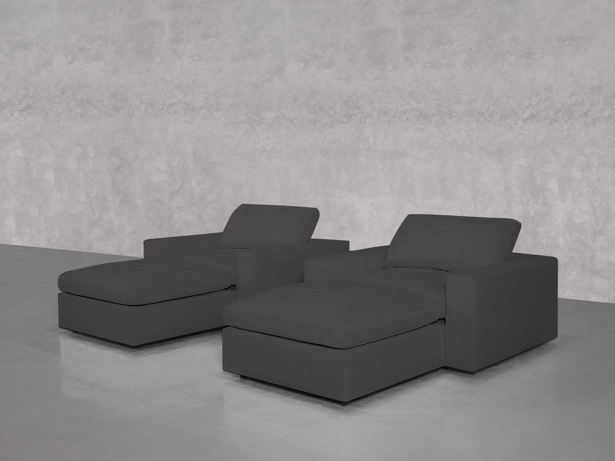 Double Armchairs with Ottomans - 7th Avenue