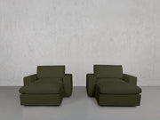 Double Armchairs with Ottomans - 7th Avenue