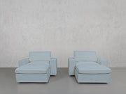 Double Armchairs with Ottomans - 7th Avenue