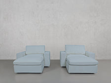 Double Armchairs with Ottomans - 7th Avenue