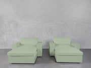 Double Armchairs with Ottomans - 7th Avenue