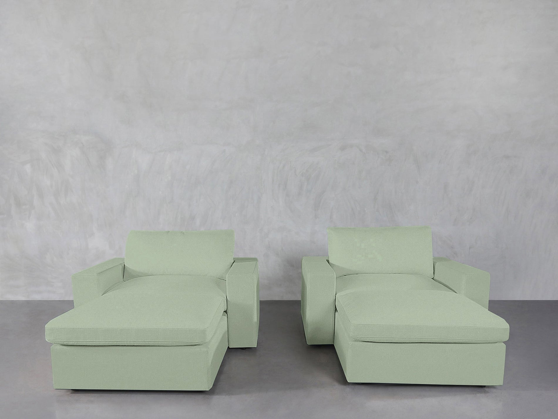 Double Armchairs with Ottomans - 7th Avenue