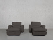 Double Armchairs with Ottomans - 7th Avenue