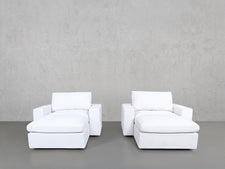 Double Armchairs with Ottomans - 7th Avenue