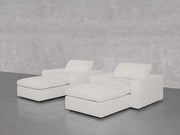 Double Armchairs with Ottomans - 7th Avenue
