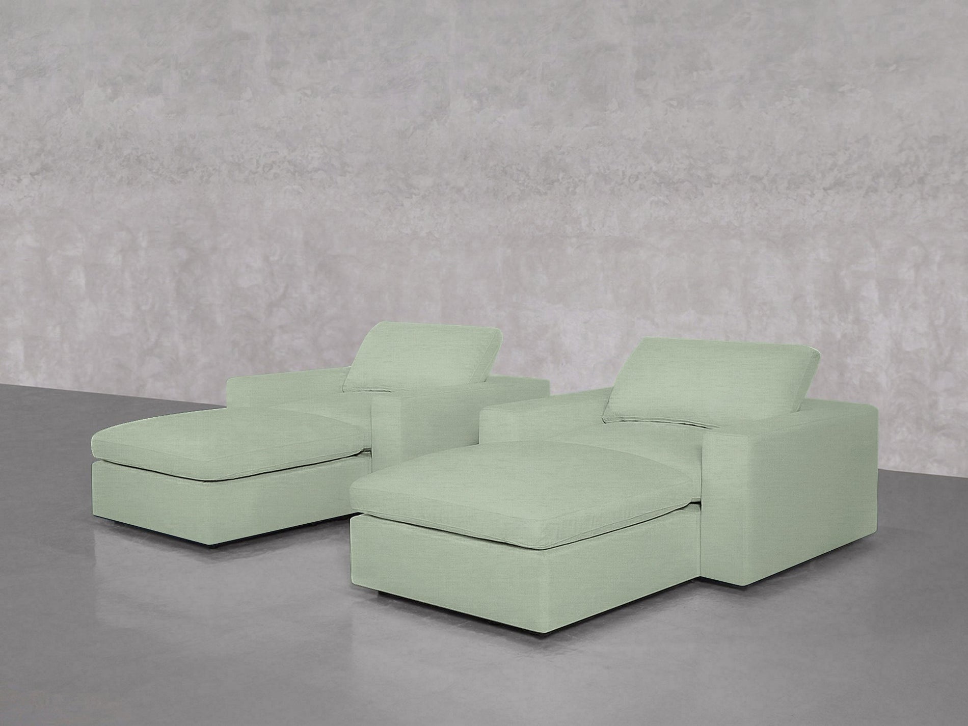 Double Armchairs with Ottomans - 7th Avenue