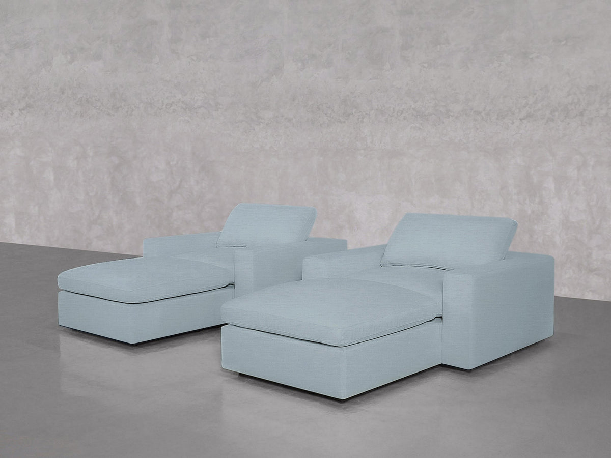 Double Armchairs with Ottomans - 7th Avenue
