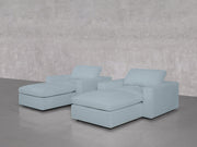Double Armchairs with Ottomans - 7th Avenue