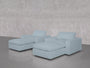 Double Armchairs with Ottomans - 7th Avenue